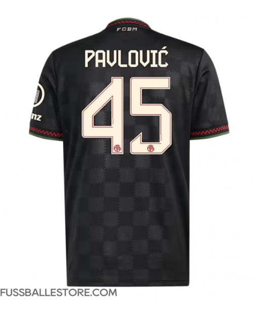 Günstige Bayern Munich Aleksandar Pavlovic #45 3rd trikot 2025-26 Kurzarm Günstige Bayern Munich Aleksandar Pavlovic #45 3rd trikot 2025-26 Kurzarm